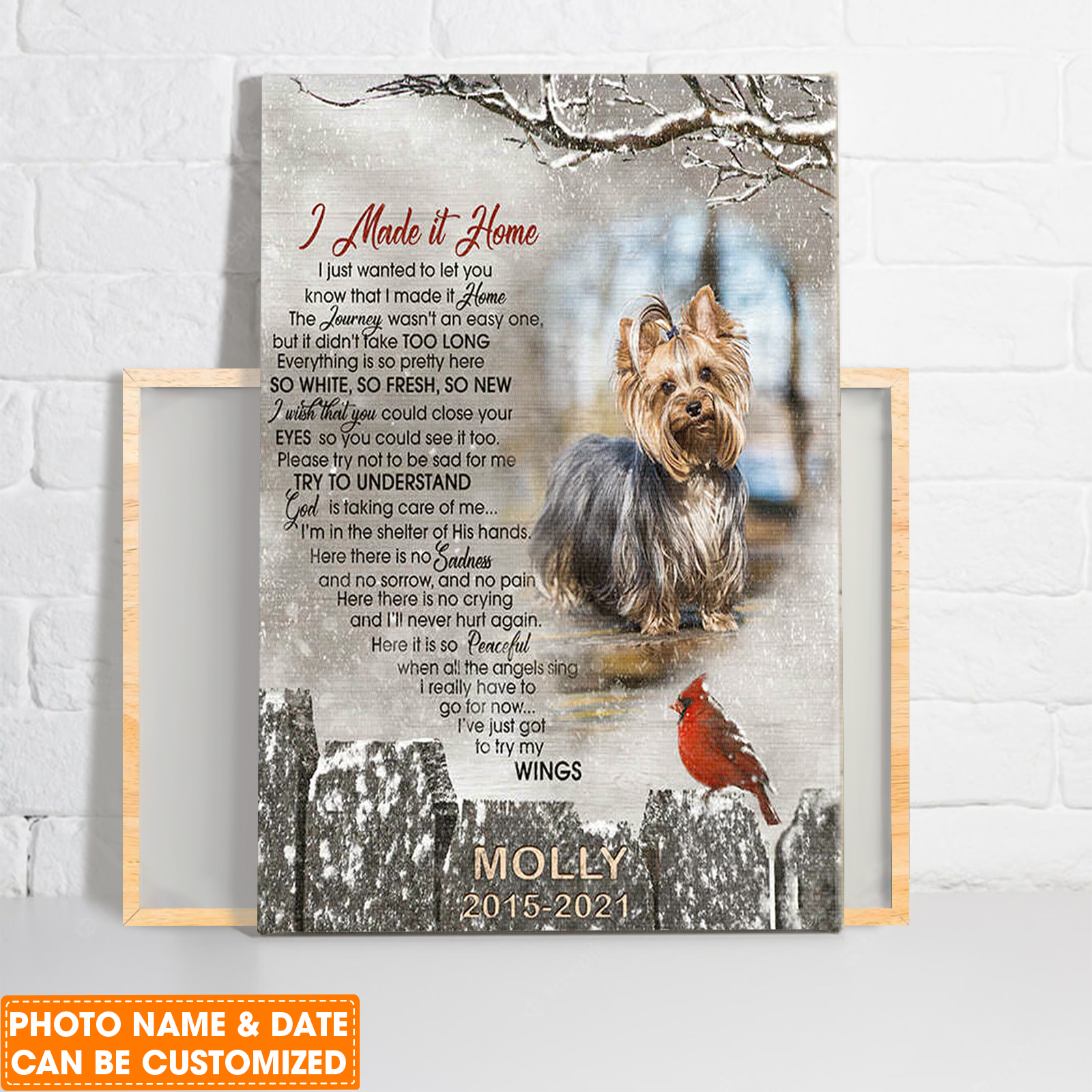 Personalized Dog Portrait Canvas, Custom Photo Your Dog Canvas, I Made it Home Canvas, Perfect Gift For Dog Lovers, Christian, Family