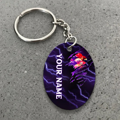 Personalized Name Billiard Pool 9 Ball Thunder Viking Acrylic Keychain - Christmas Gift For Billiard Lovers, Billiard Team Players