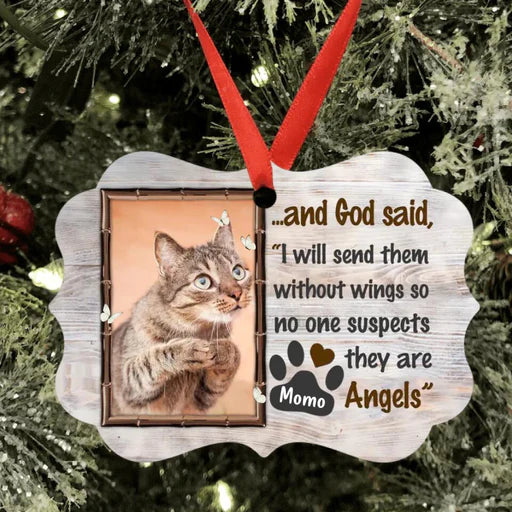 Customized Dog Photo Rectangle Aluminum Ornament, Custom Pet Photo Aluminum Ornament - Memorial Gift For Dog Lovers, Cat Lovers, Pet Lovers