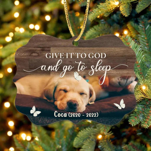 Personalized Dog Photo Aluminum Ornament, Customized Cat Photo Aluminum Ornament - Best Gift For Dog Lovers, Cat Lovers, Dog Owners, Christmas