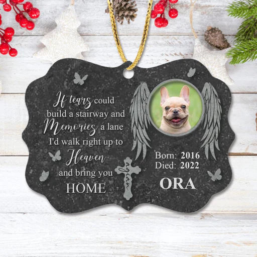Personalized Dog Photo Aluminum Ornament, Customized Pet Photo Aluminum Ornament - Memorial Gift For Dog Lovers, Pet Lovers