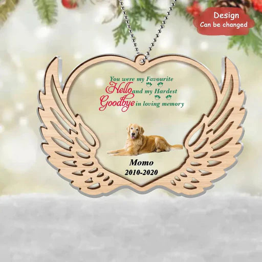 Custom Dog Photo Circle Acrylic Ornament, Customized Memorial Pet Photo Acrylic Ornament - Memorial Gift For Dog Lovers, Pet Lovers, Dog Owners