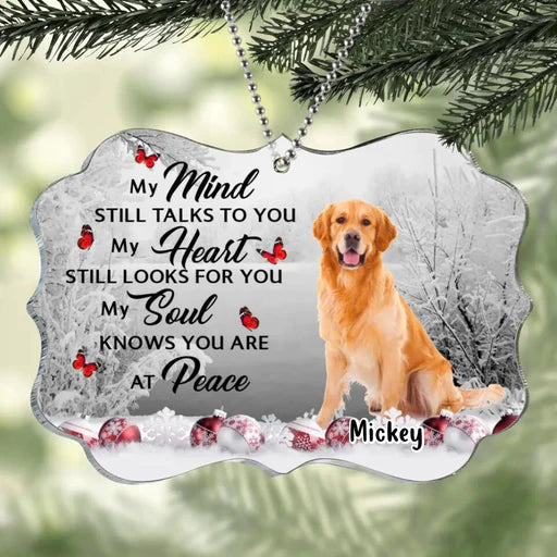 Customized Dog Photo Acrylic Ornament, Personalized Memorial Pet Photo Acrylic Ornament - Memorial Gift For Dog Lovers, Cat Lovers, Pet Lovers