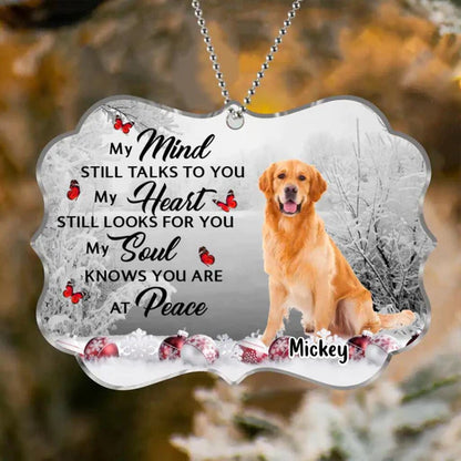Customized Dog Photo Acrylic Ornament, Personalized Memorial Pet Photo Acrylic Ornament - Memorial Gift For Dog Lovers, Cat Lovers, Pet Lovers