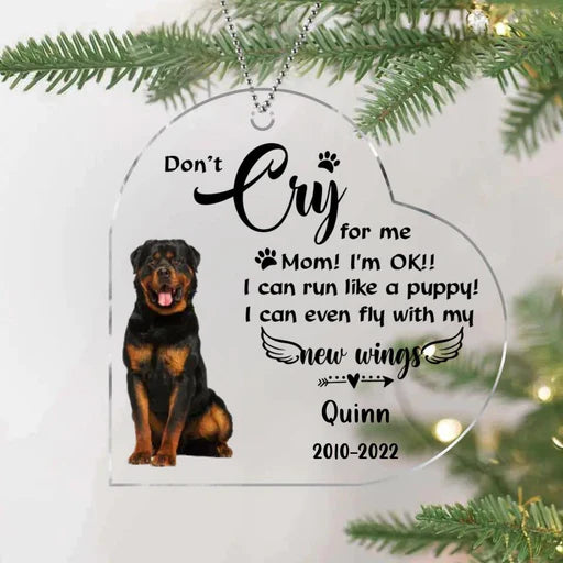 Customized Dog Photo Heart Acrylic Keychain, Custom Pet Photo Acrylic Keychain - Memorial Gift For Dog Lovers, Cat Lovers, Pet Lovers