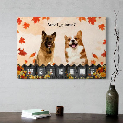 Custom Photo Dog Landscape Canvas, Pet Loss Gift, Personalized Dog Memorial Gifts Canvas Wall Art - Memorial Gift For Dog Lover, Pet Lovers