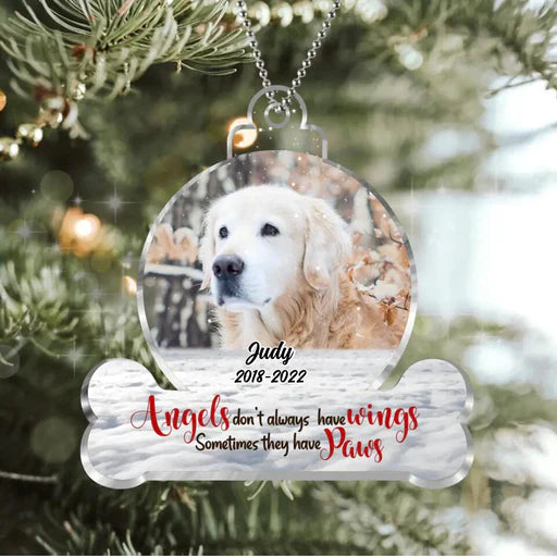 Customized Memorial Dog Photo Acrylic Ornament, Custom Memorial Pet Photo Acrylic Ornament - Memorial Gift For Horse Lovers, Pet Lovers