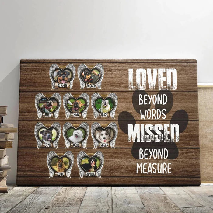 Custom Photo Dog Landscape Canvas, Pet Loss Gift, Personalized Dog Memorial Gifts, Dog Sympathy Wart Art - Memorial Gift For Dog Lovers, Pet Lovers