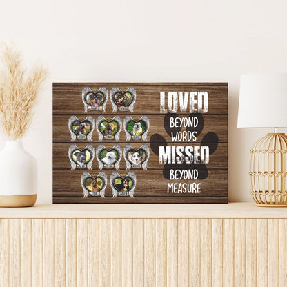 Custom Photo Dog Landscape Canvas, Pet Loss Gift, Personalized Dog Memorial Gifts, Dog Sympathy Wart Art - Memorial Gift For Dog Lovers, Pet Lovers