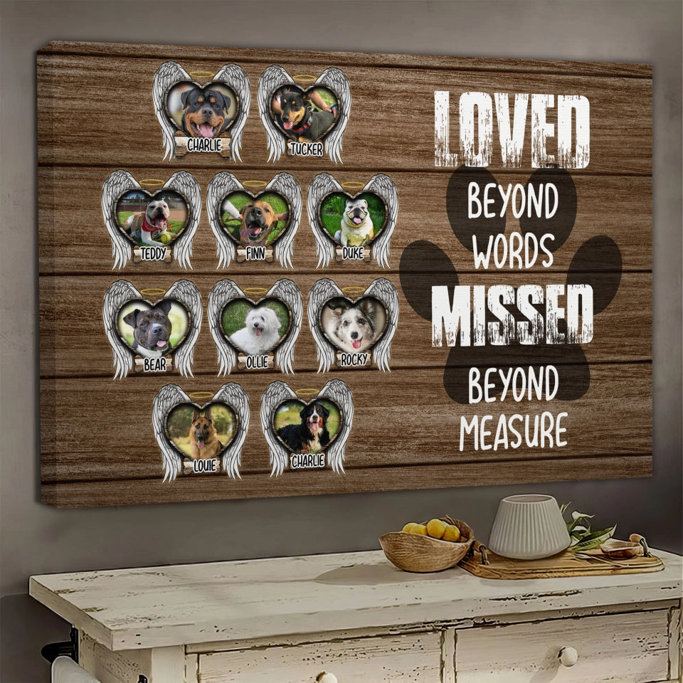 Custom Photo Dog Landscape Canvas, Pet Loss Gift, Personalized Dog Memorial Gifts, Dog Sympathy Wart Art - Memorial Gift For Dog Lovers, Pet Lovers
