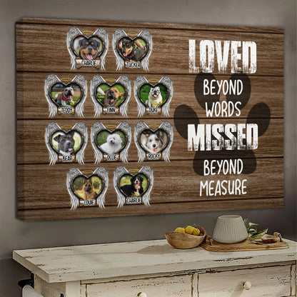 Custom Photo Dog Landscape Canvas, Pet Loss Gift, Personalized Dog Memorial Gifts, Dog Sympathy Wart Art - Memorial Gift For Dog Lovers, Pet Lovers