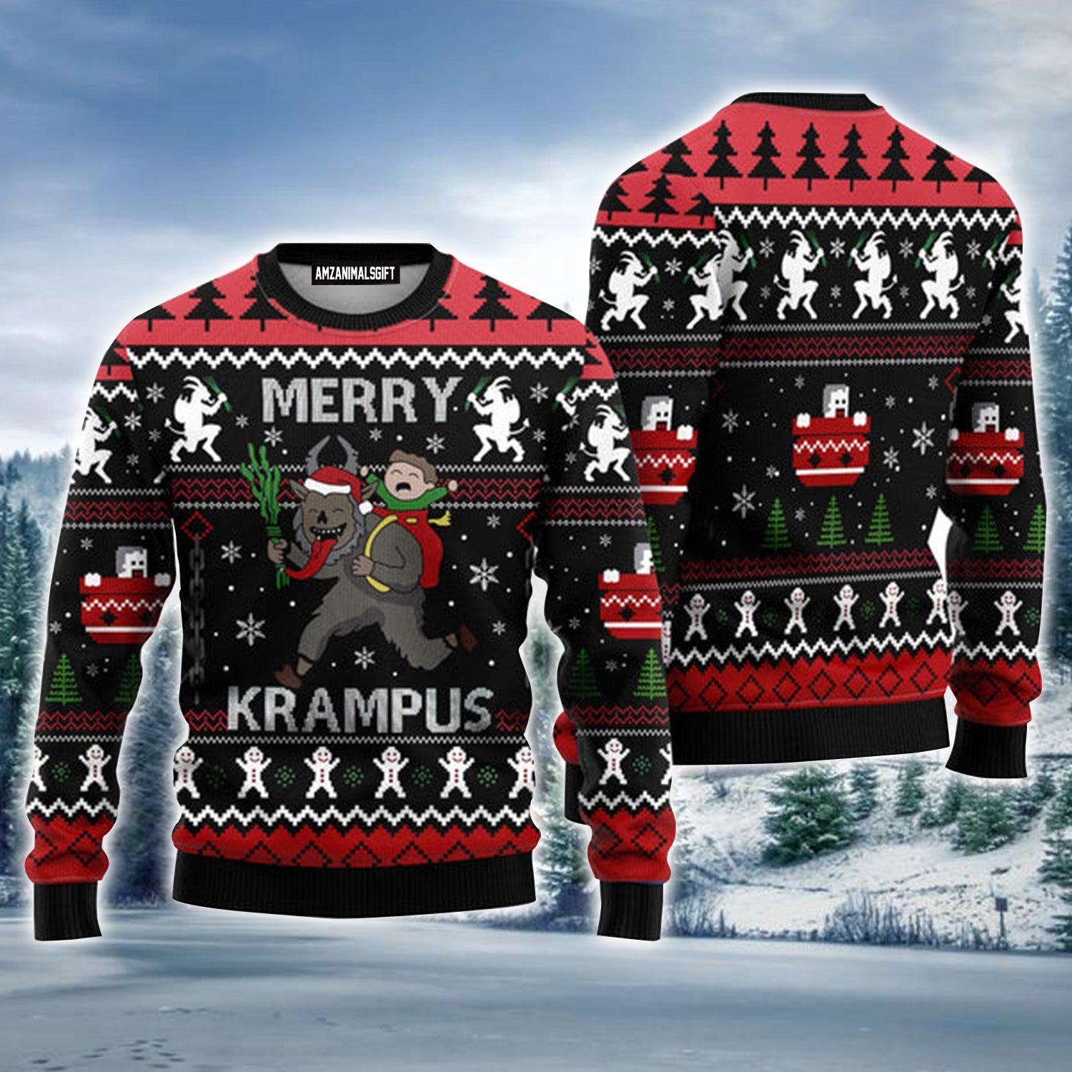 Krampus Merry Christmas Urly Christmas Sweater, Christmas Sweater For Men & Women - Perfect Gift For Christmas, New Year, Winter Holiday