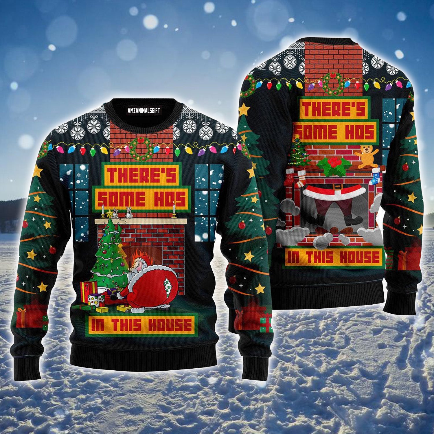 Santa Clause Is Coming in This House Ugly Sweater For Men & Women, Perfect Outfit For Christmas New Year Autumn Winter