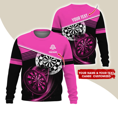 Customized Name & Text Darts Sweatshirt, Personalized Darts Team Uniforms Sweatshirt For Men & Women - Gift For Darts Lovers, Darts Players