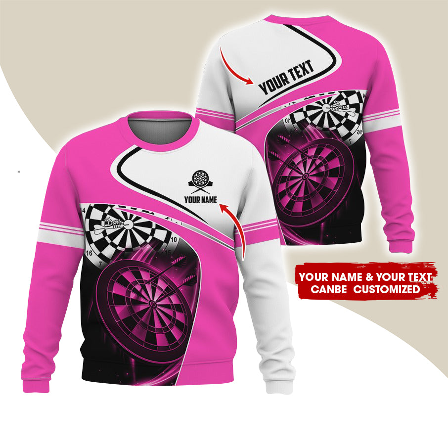 Customized Name & Text Darts Sweatshirt, Personalized Name & Text Darts Sweatshirt For Men & Women - Gift For Darts Lovers, Darts Players