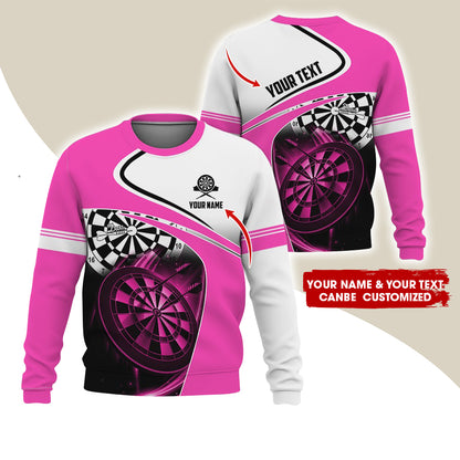 Customized Name & Text Darts Sweatshirt, Personalized Name & Text Darts Sweatshirt For Men & Women - Gift For Darts Lovers, Darts Players