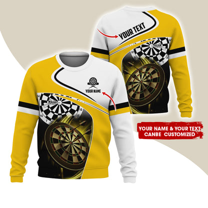 Customized Name & Text Darts Sweatshirt, Custom Darts Team Is My Life Sweatshirt For Men & Women - Gift For Darts Lovers, Darts Players