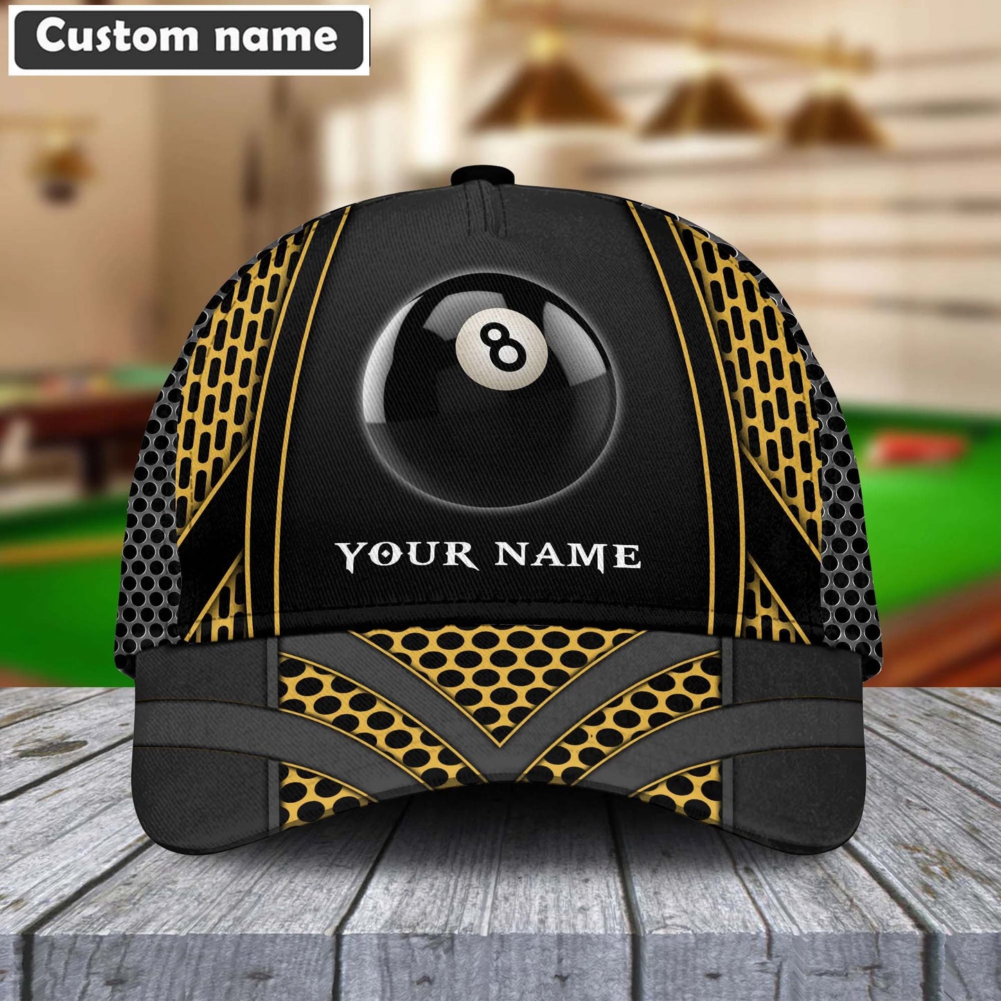 Customized Billiard Cap, Colorful Personalized Billiard Pools 8 Net Pattern Hats, Best Billiard Pool Hat For Billiard Players