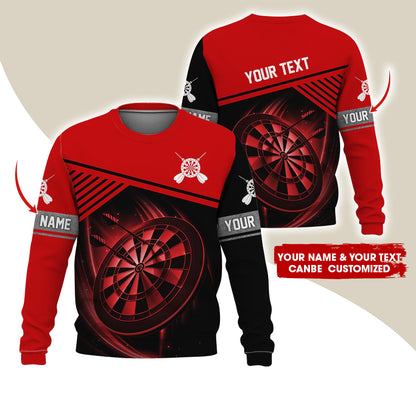 Customized Name & Text Darts Sweatshirt, Personalized Name & Text Sweatshirt For Men & Women - Gift For Darts Lovers, Darts Players