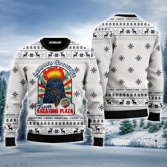 Season Greeting From Nakatomi Plaza, Christmas 1988 Ugly Sweater For Men & Women, Perfect Outfit For Christmas New Year Autumn Winter