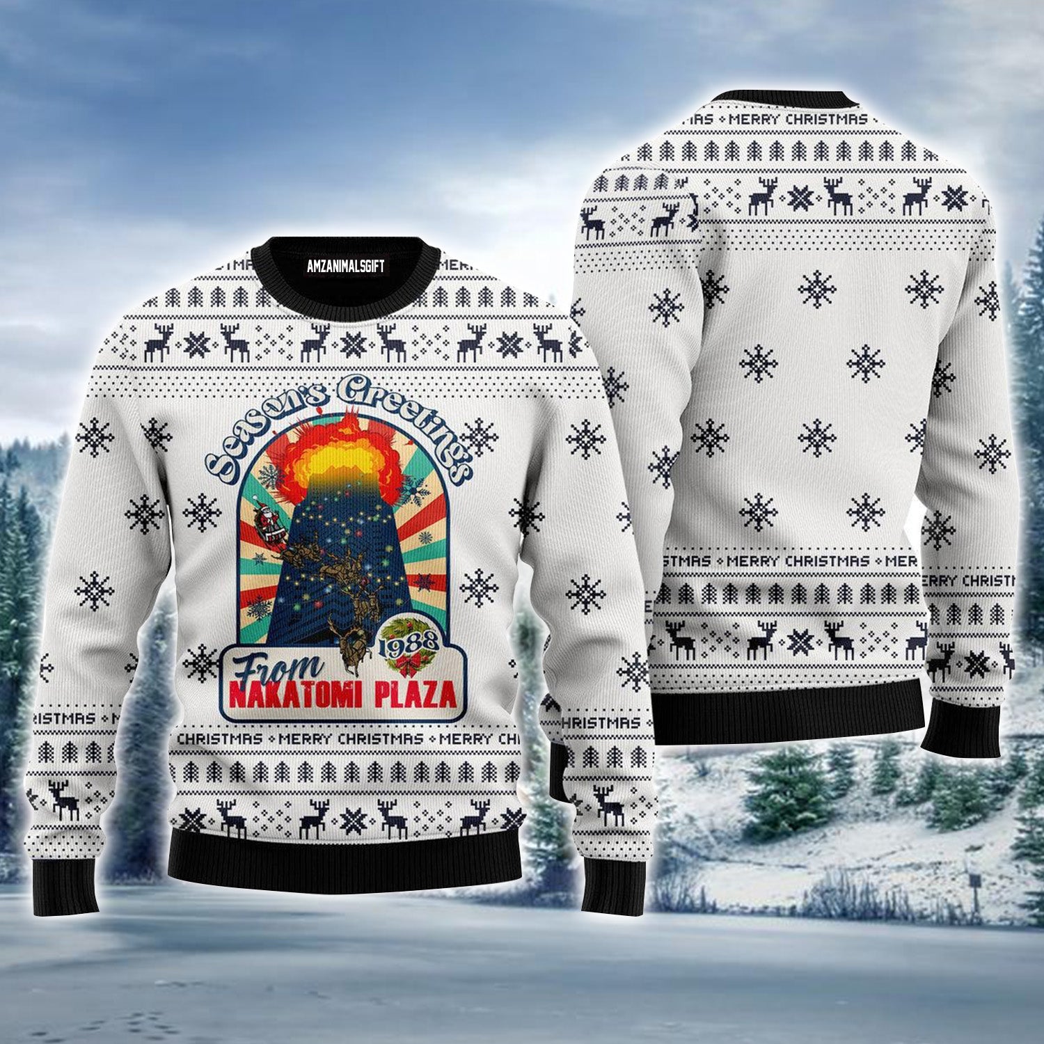 Season Greeting From Nakatomi Plaza, Christmas 1988 Ugly Sweater For Men & Women, Perfect Outfit For Christmas New Year Autumn Winter