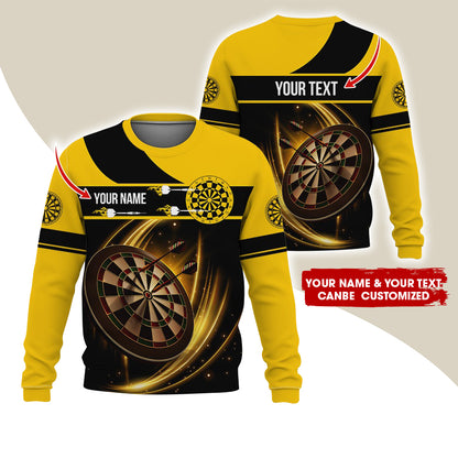 Customized Name & Text Darts Sweatshirt, Personalized Name & Text Darts Sweatshirt For Men & Women - Gift For Darts Lovers, Darts Players