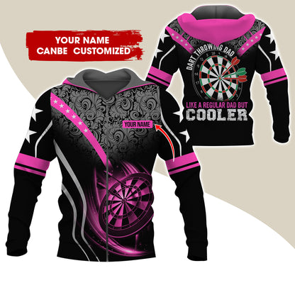 Custom Name Darts Premium Zip Hoodie, Personalized Dart Throwing Dad Cooler Zip Hoodie For Men & Women - Gift For Darts Lovers, Darts Players