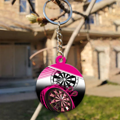 I'm Sexy And I Throw It Acrylic Keychain For Darts Players - Christmas Gift For Darts Lovers, Darts Team, Family, Friends