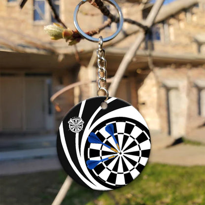 Knapp Vorbei Darts Acrylic Keychain For Darts Players - Christmas Gift For Darts Lovers, Family, Friends