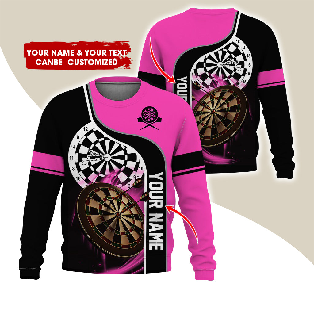Customized Name & Text Darts Sweatshirt, Personalized Darts Team Sweatshirt For Men & Women - Gift For Darts Lovers, Darts Players