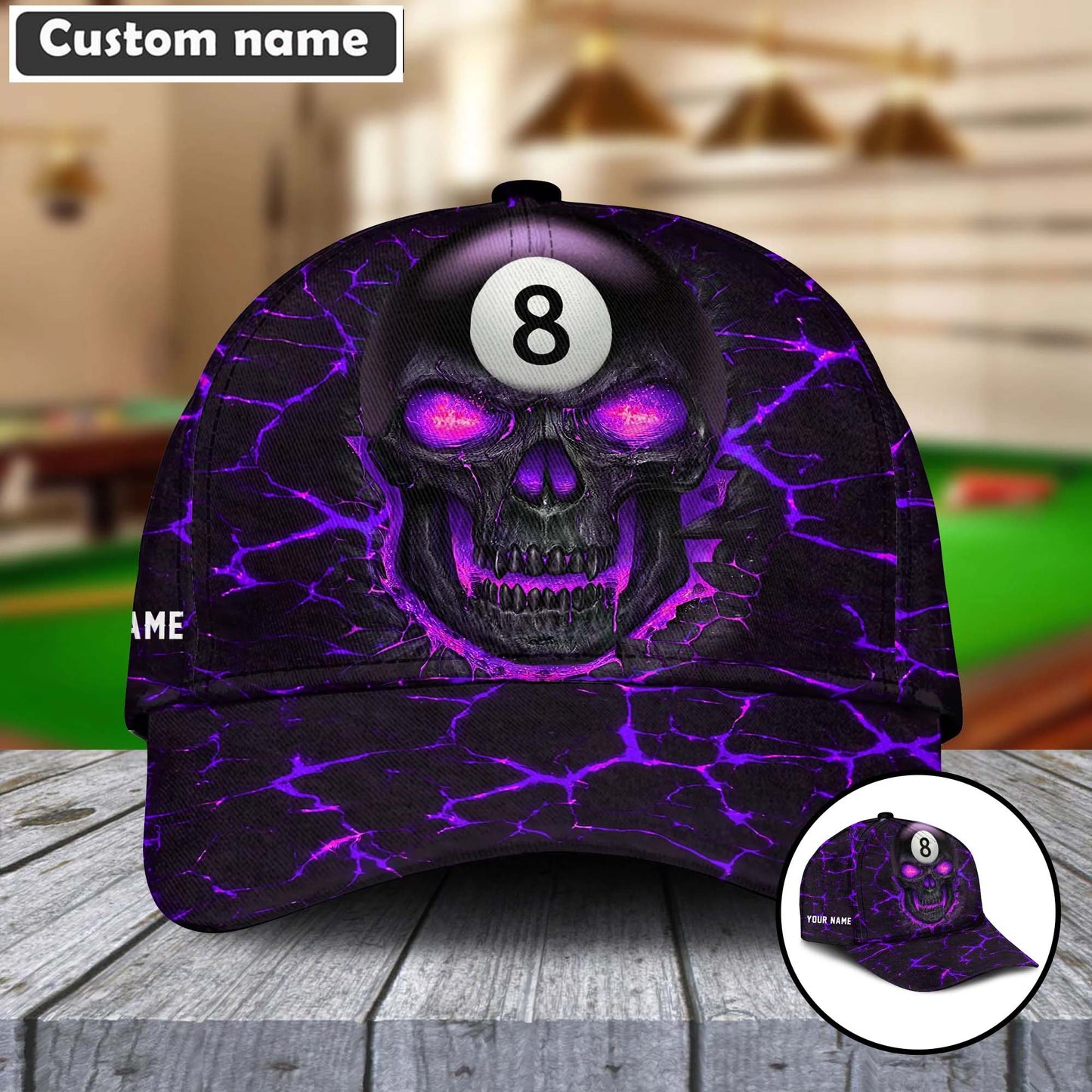 Customized Billiard Cap, Personalized Billiard Pools Skull Hats, Best Billiard Pool Hat For Billiard Players (8 colors)
