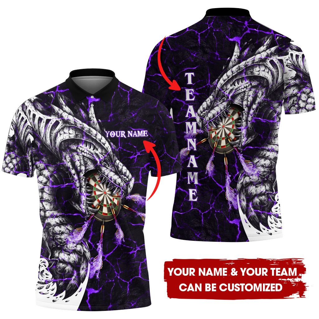 Customized Magma Dragon Darts Men Polo Shirt, Custom Darts For Team Polo Shirt For Men, Perfect Gift For Darts Lovers, Darts Players
