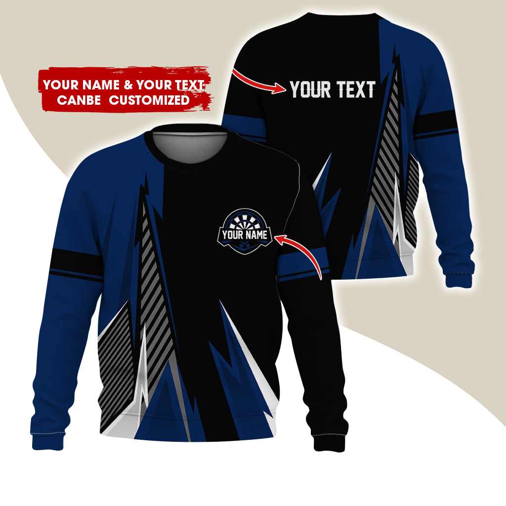 Customized Name & Text Darts Sweatshirt, Personalized Darts Play Sweatshirt For Men & Women - Gift For Darts Lovers, Darts Players