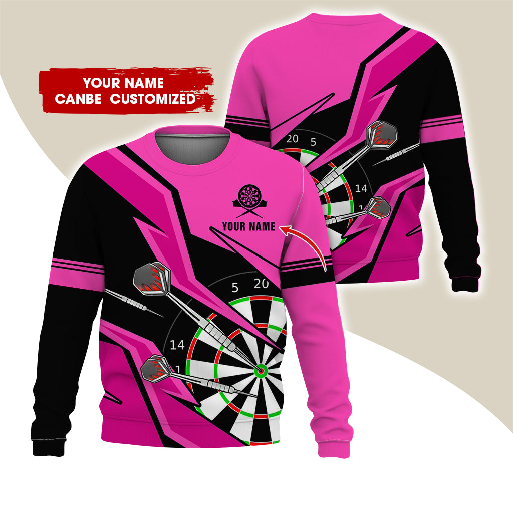 Customized Name Darts Sweatshirt, Personalized Dartboard Sweatshirt For Men & Women - Gift For Darts Lovers, Darts Players
