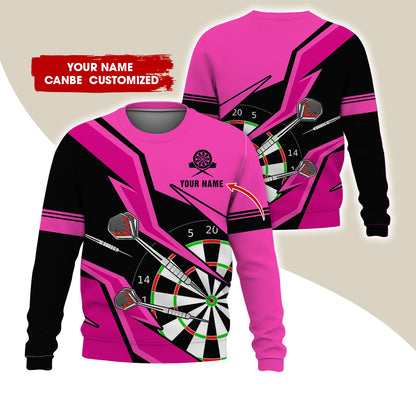 Customized Name Darts Sweatshirt, Personalized Dartboard Sweatshirt For Men & Women - Gift For Darts Lovers, Darts Players