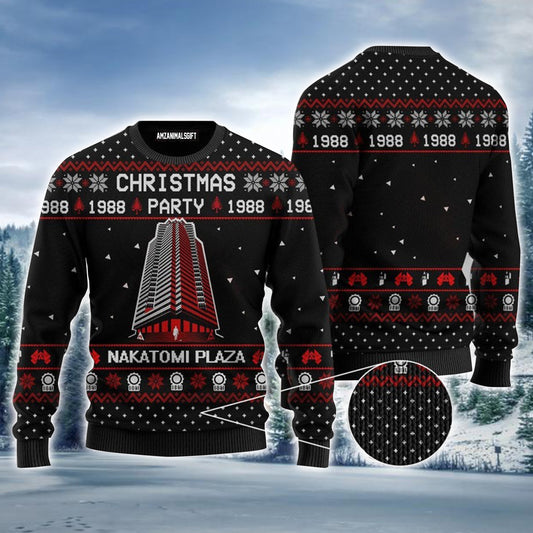 Christmas Party 1988 Ugly Christmas Sweater, Nakatomi Plaza Ugly Christmas Sweater For Men & Women - Perfect Gift For Christmas, Family, Friends