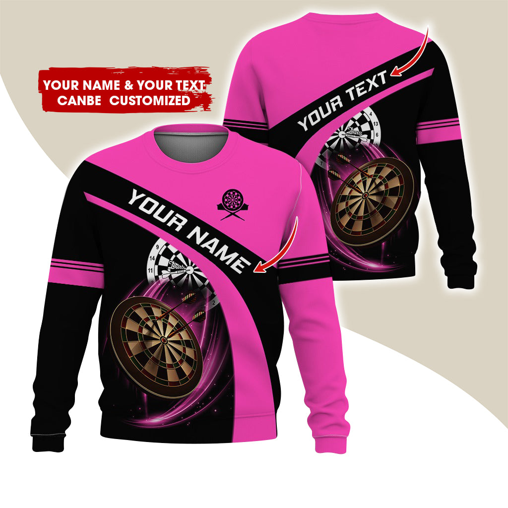 Customized Name & Text Darts Sweatshirt, Personalized Darts Is My Life Sweatshirt For Men & Women - Gift For Darts Lovers, Darts Players