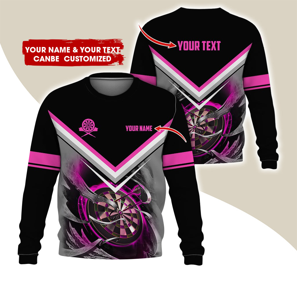 Customized Name & Text Darts Sweatshirt, Personalized Darts Team Sweatshirt For Men & Women - Gift For Darts Lovers, Darts Players