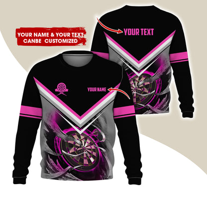 Customized Name & Text Darts Sweatshirt, Personalized Darts Team Sweatshirt For Men & Women - Gift For Darts Lovers, Darts Players