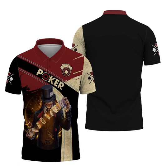 Customized Poker Shirt, Poker Mysterious Card Master Shirts, Perfect Outfit For Poker Players