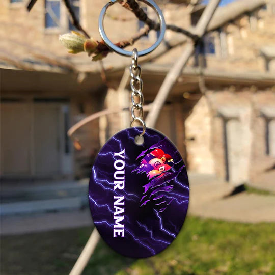 Personalized Name Billiard Pool 9 Ball Thunder Viking Acrylic Keychain - Christmas Gift For Billiard Lovers, Billiard Team Players
