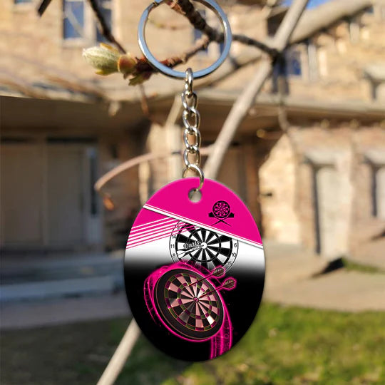 The Coolest Girls Throw Darts Acrylic Keychain For Darts Players - Christmas Gift For Darts Lovers, Darts Team, Family, Friends