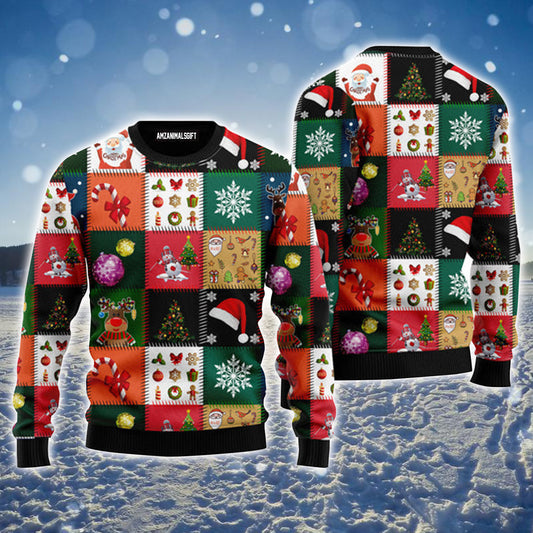 Xmas Fancy Pattern Urly Christmas Sweater, Christmas Sweater For Men & Women - Perfect Gift For Christmas, New Year, Winter Holiday