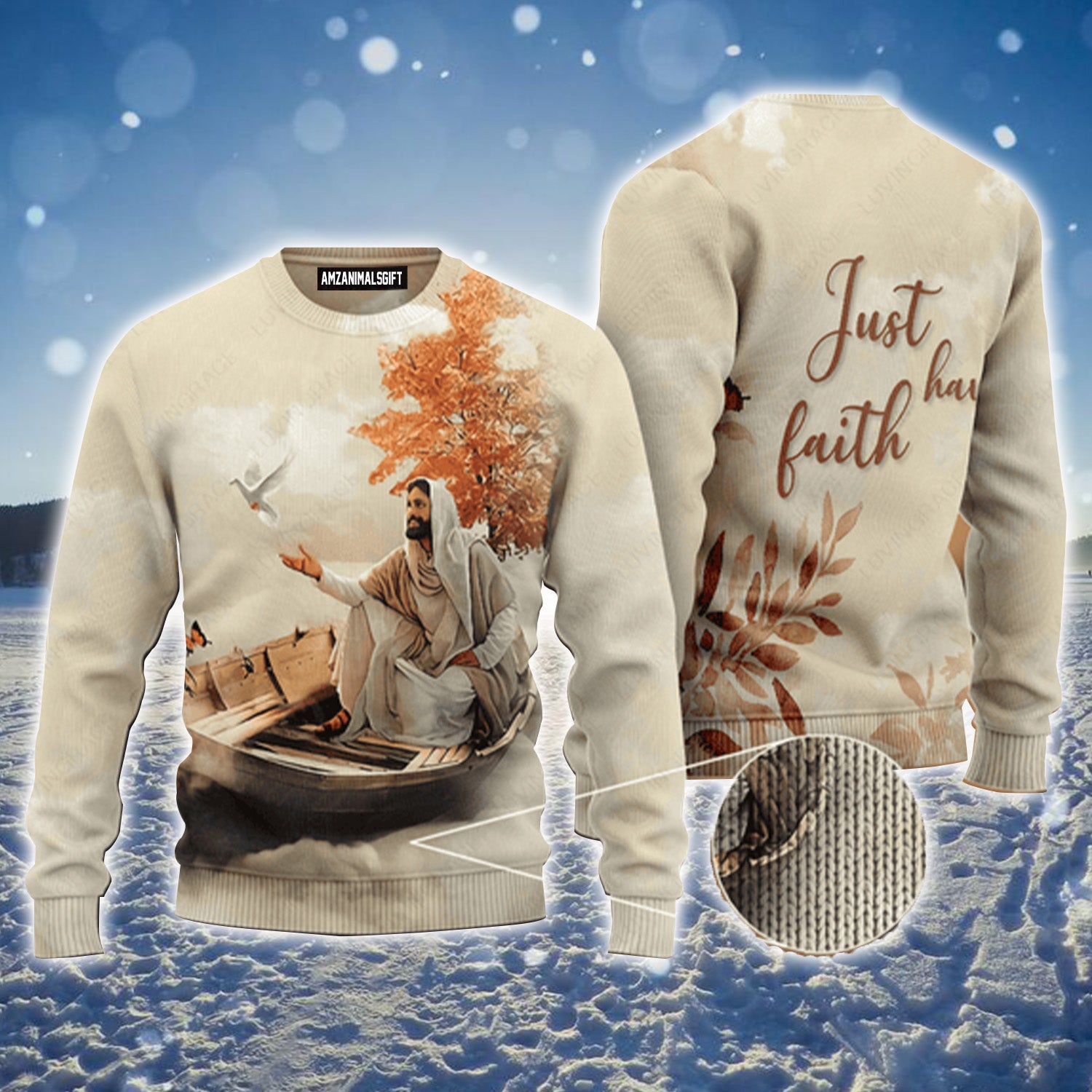 Jesus Dove Trust In God Urly Sweater, Christmas Sweater For Men & Women - Perfect Gift For New Year, Winter, Christmas