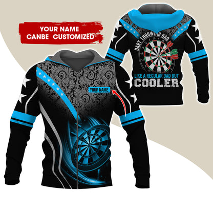 Custom Name Darts Premium Zip Hoodie, Personalized Dart Throwing Dad Cooler Zip Hoodie For Men & Women - Gift For Darts Lovers, Darts Players