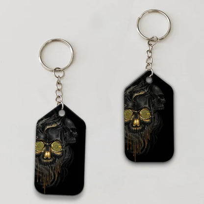 Darts Skull Shut Up and Throw For Darts Players Acrylic Keychain - Christmas Gift For Darts Lovers, Darts Team, Family, Friends