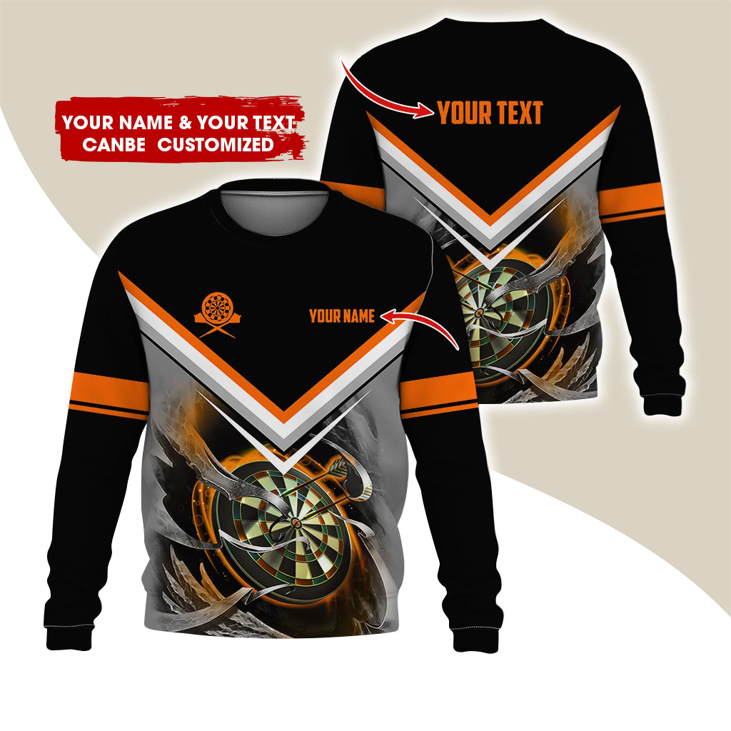 Customized Name & Text Darts Sweatshirt, Personalized Darts Team Sweatshirt For Men & Women - Gift For Darts Lovers, Darts Players