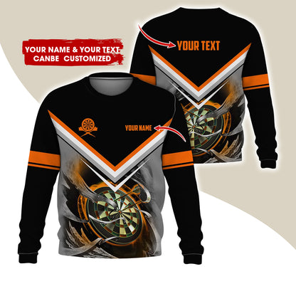 Customized Name & Text Darts Sweatshirt, Personalized Darts Team Sweatshirt For Men & Women - Gift For Darts Lovers, Darts Players