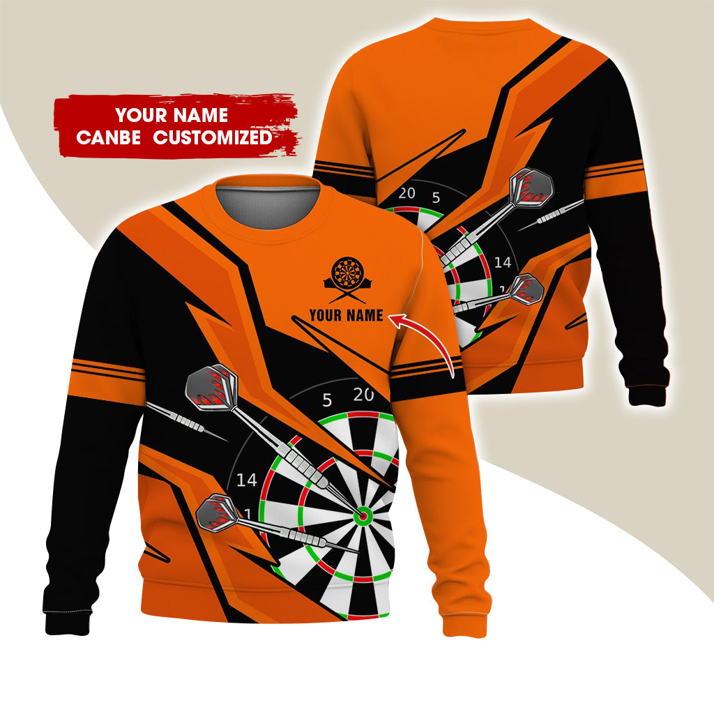 Customized Name Darts Sweatshirt, Personalized Dartboard Sweatshirt For Men & Women - Gift For Darts Lovers, Darts Players