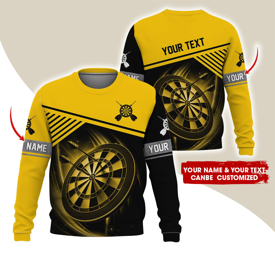 Customized Name & Text Darts Sweatshirt, Personalized Name & Text Sweatshirt For Men & Women - Gift For Darts Lovers, Darts Players